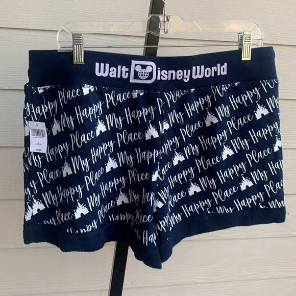 NEW Walt disney world “my happy place” cotton blend pajama shorts large - Picture 5 of 8